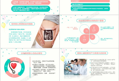 簡約溫馨卡通風婦產科孕期知識培訓PPT模版